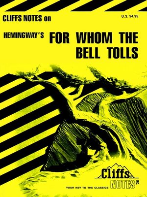 cover image of CliffsNotes on Hemingway's For Whom The Bell Tolls